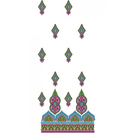 Pakistani Chiffon Suit Embroidery Design