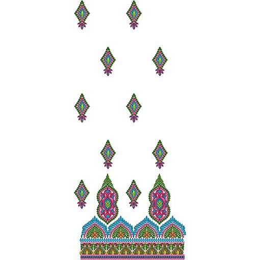 Pakistani Chiffon Suit Embroidery Design