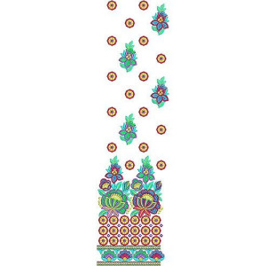 Vintage Mexican Dress Embroidery Design
