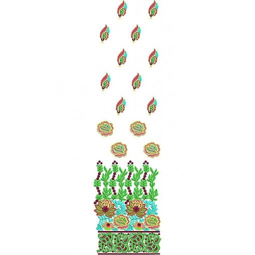 Vintage Hippie Peasant Dress Embroidery Design