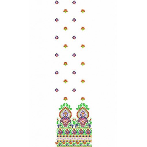 Sequin Silver Thread Daman Design