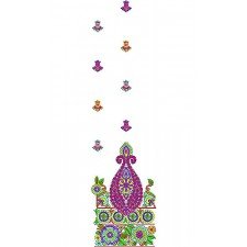 Designer Daman Dress Embroidery Design