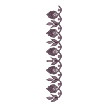 Mauve Paisley Lace Vertical Border Embroidery Design