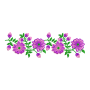 Purple Floral Vine Border Embroidery Design
