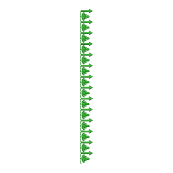 Green Leafy Arrow Border Embroidery Design