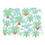 Exotic Jungle Palms Embroidery Design