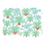 Exotic Jungle Palms Embroidery Design