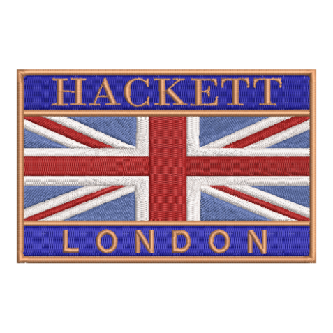 British Heritage London Union Jack Flag Crest Embroidery Design