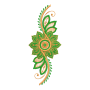 Elegant Botanical Floral Scroll Embroidery Design