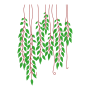 Hanging Vine Leaves Embroidery Design
