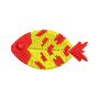 Abstract Fish Embroidery Design