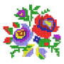 Traditional Folk Floral Embroidery Design