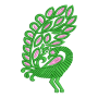 Majestic Peacock Folk Art Embroidery Design