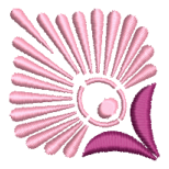 Modern Floral Petal Embroidery Design