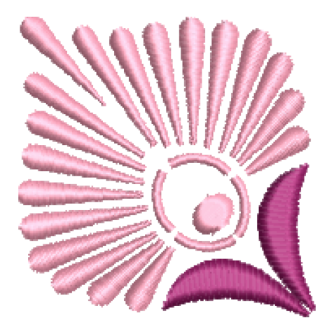 Modern Floral Petal Embroidery Design