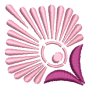Modern Floral Petal Embroidery Design