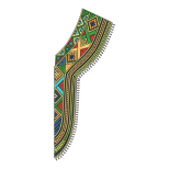 Ornate African Dashiki Neckline Embroidery Design
