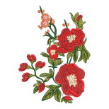 Elegant Floral Bouquet Embroidery Design