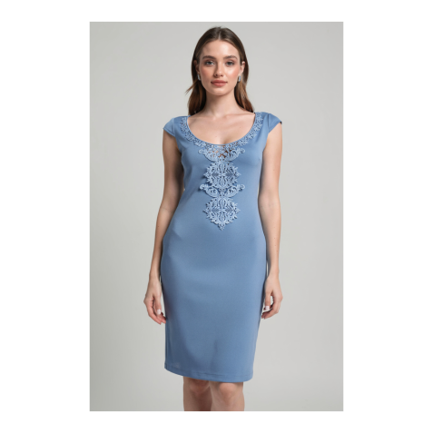 Royal Floral Symphony Neckline Embroidery Design