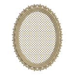 Oval Lattice Monogram Frame Embroidery Design