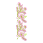 Pink Floral Vine Border Embroidery Design