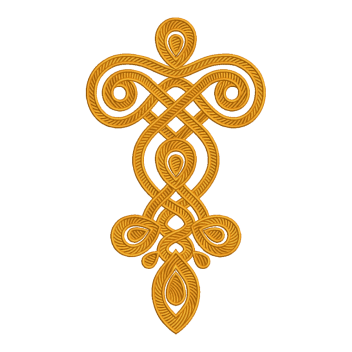 African Agbada Chest Motif Embroidery Design