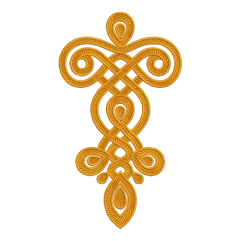 African Agbada Chest Motif Embroidery Design