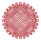 Geometric Lattice Medallion Embroidery Design