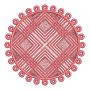 Geometric Lattice Medallion Embroidery Design