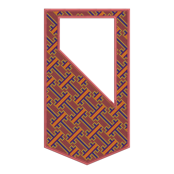 African Agbada Geometric Neckline Embroidery Design