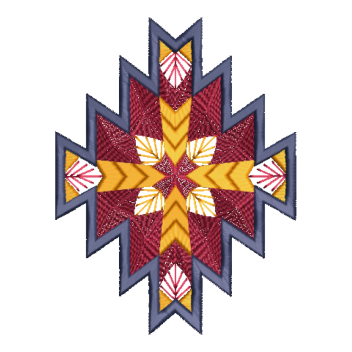 Southwestern Inspired Geometric Medallion Embroidery Design