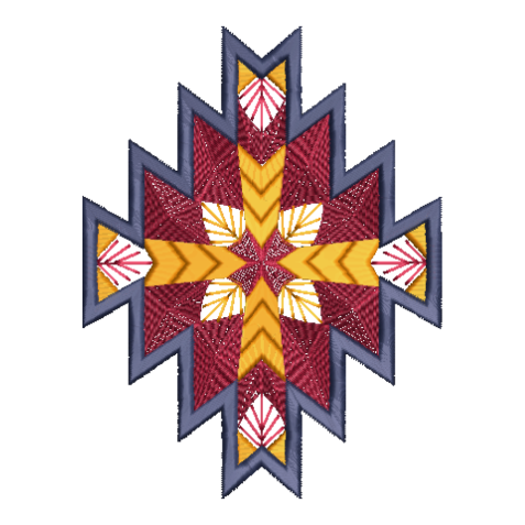 Southwestern Inspired Geometric Medallion Embroidery Design