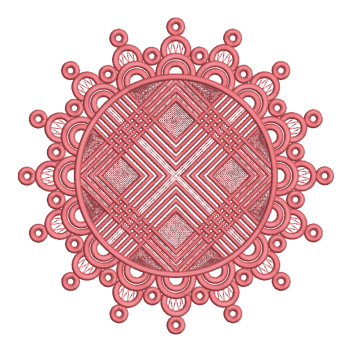 Geometric Medallion Embroidery Design
