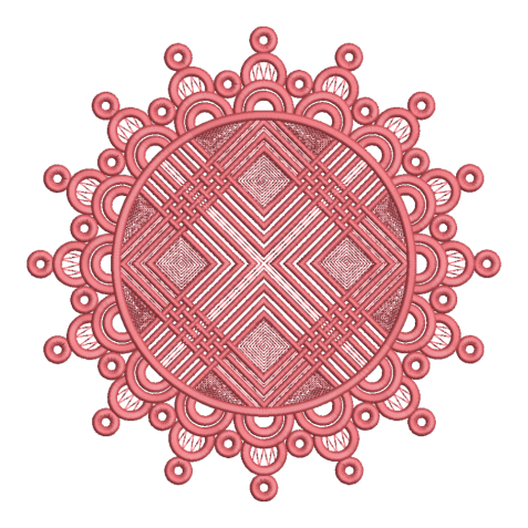 Geometric Medallion Embroidery Design