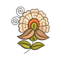 Folk Art Flower Embroidery Design – 50x61mm, Instant Download, PES DST JEF VP3
