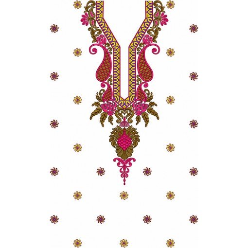Front Necklines Embroidery Dress Designs