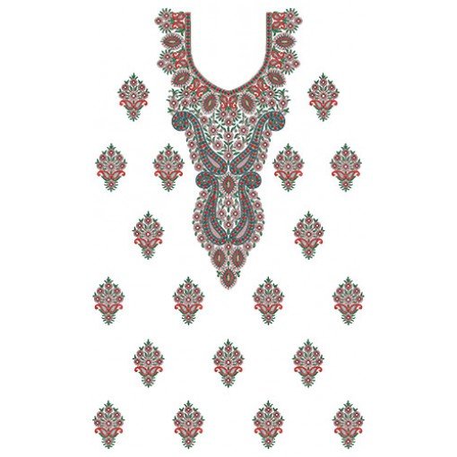 10111 Dress Embroidery Design