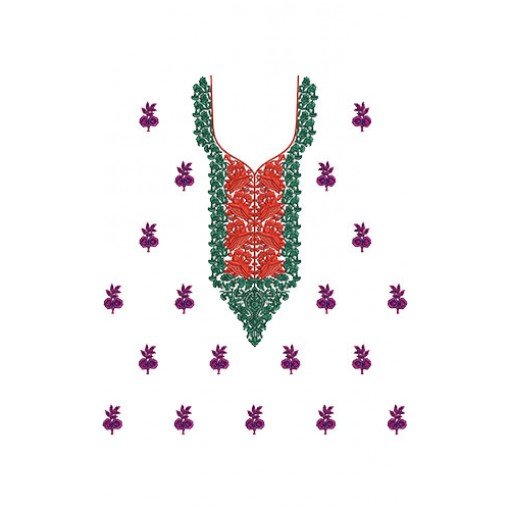 10354 Dress Embroidery Design