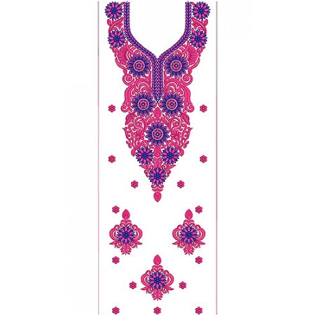 10483 Dress Embroidery Design