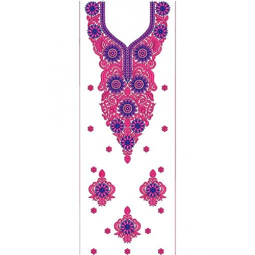 10483 Dress Embroidery Design