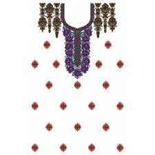 10487 Dress Embroidery Design