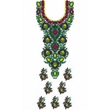 10489 Dress Embroidery Design