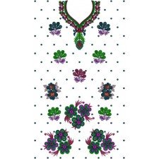 10492 Dress Embroidery Design