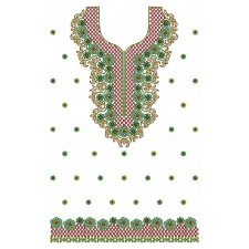 10756 Dress Embroidery Design