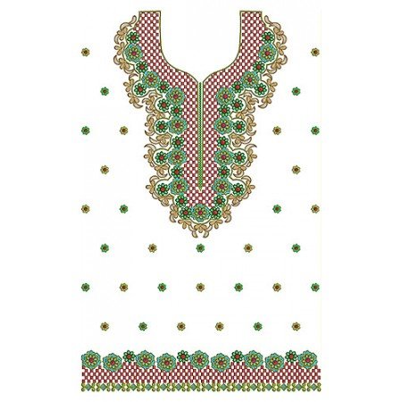 10756 Dress Embroidery Design