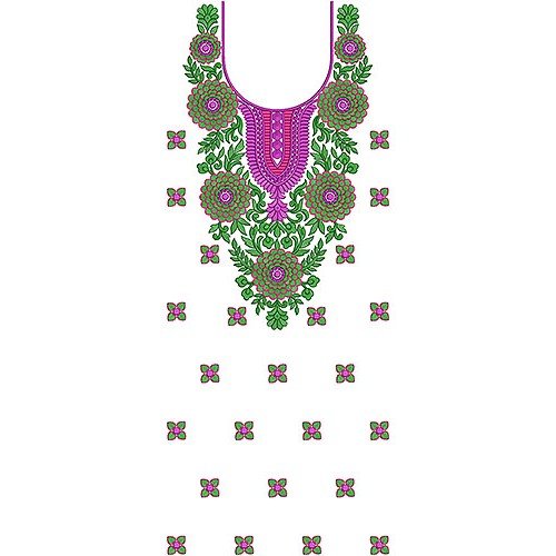 10757 Dress Embroidery Design