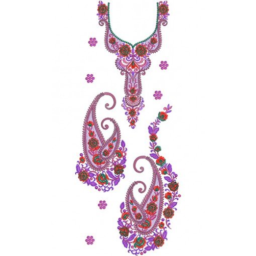 10833 Dress Embroidery Design