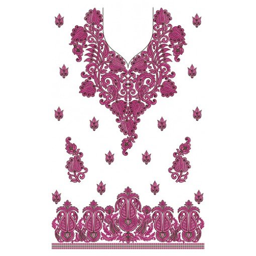 Dress Embroidery Design 10904
