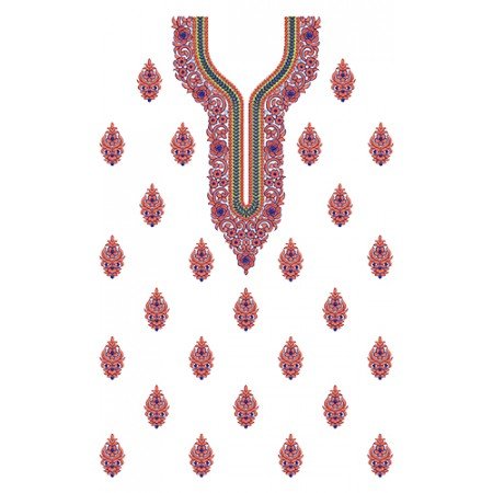 11542 Dress Embroidery Design