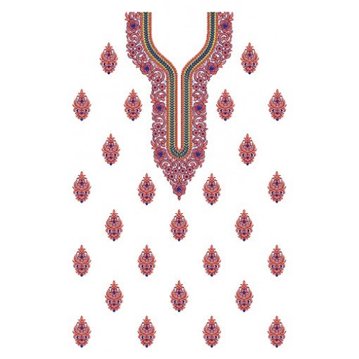 11542 Dress Embroidery Design